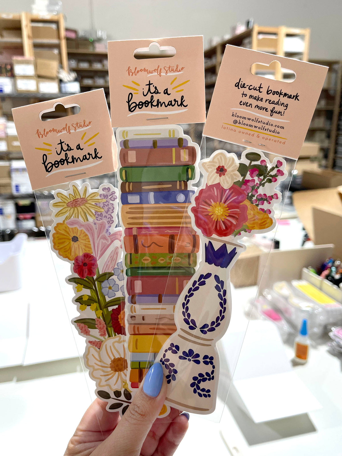 Floral Fist Die Cut Bookmark