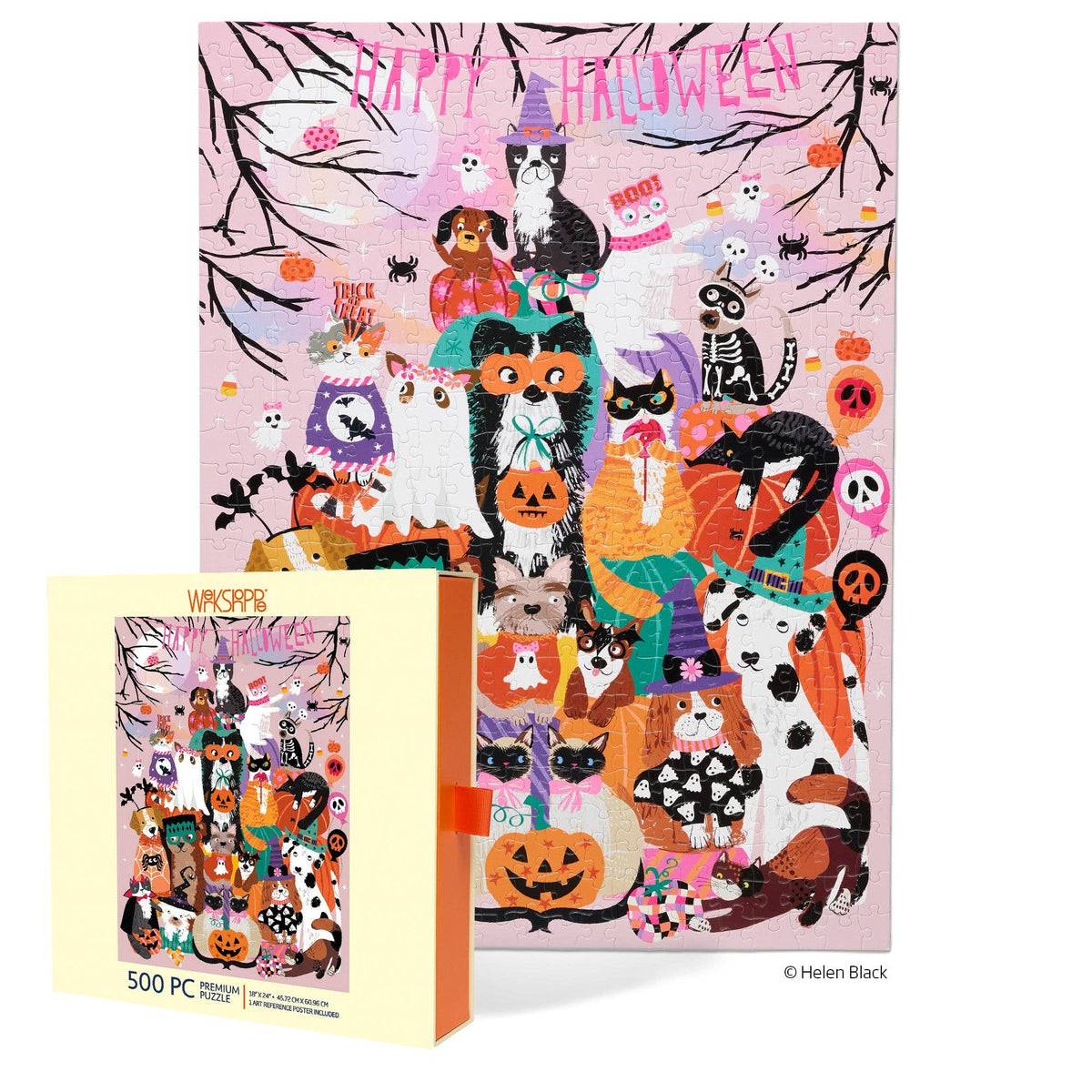 Happy Halloween 500 Piece Puzzle, Gift for Her
