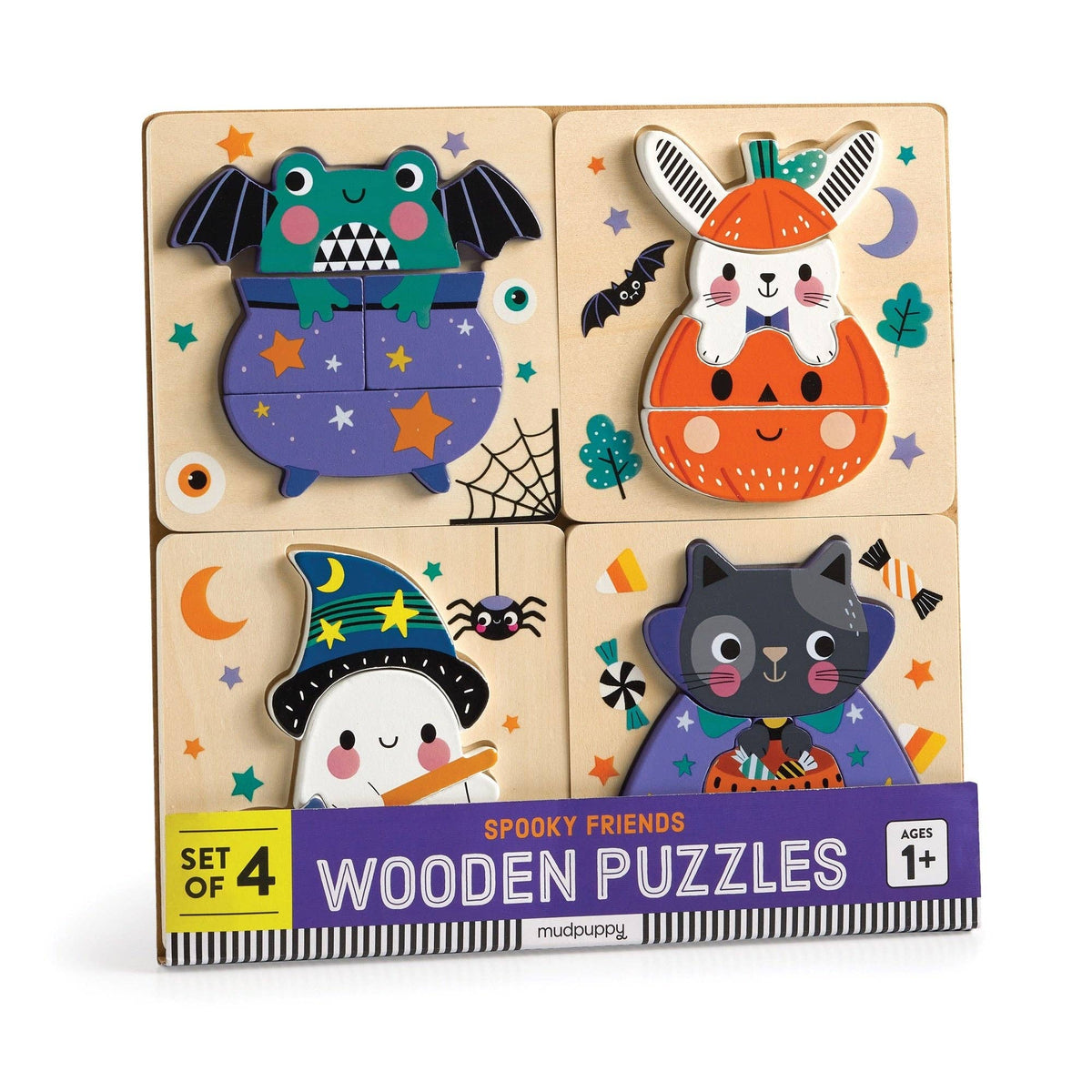 Spooky Friends Set of 4 Wood Puzzles
