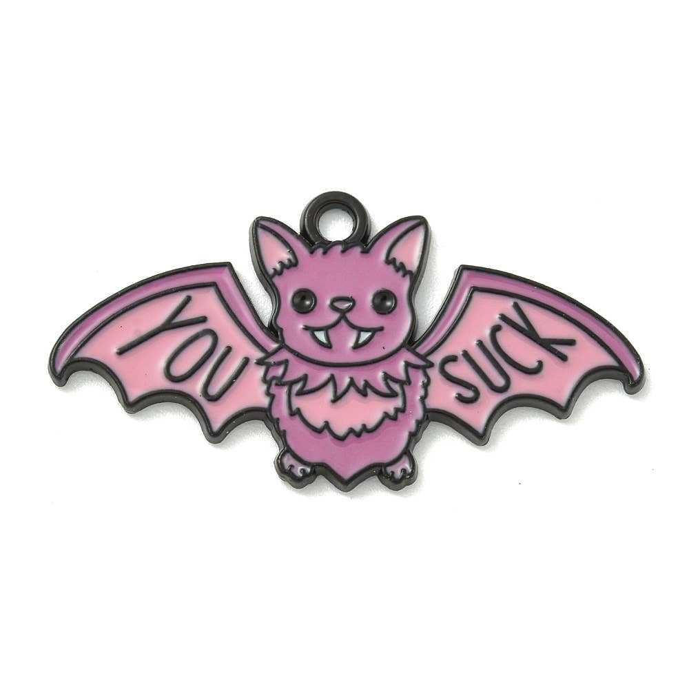 Purple Bat Kindle Charm, USB-C Dust Plug