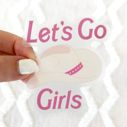 Clear Let's Go Girls Cowgirl Barbie Sticker, 2.5x3in.