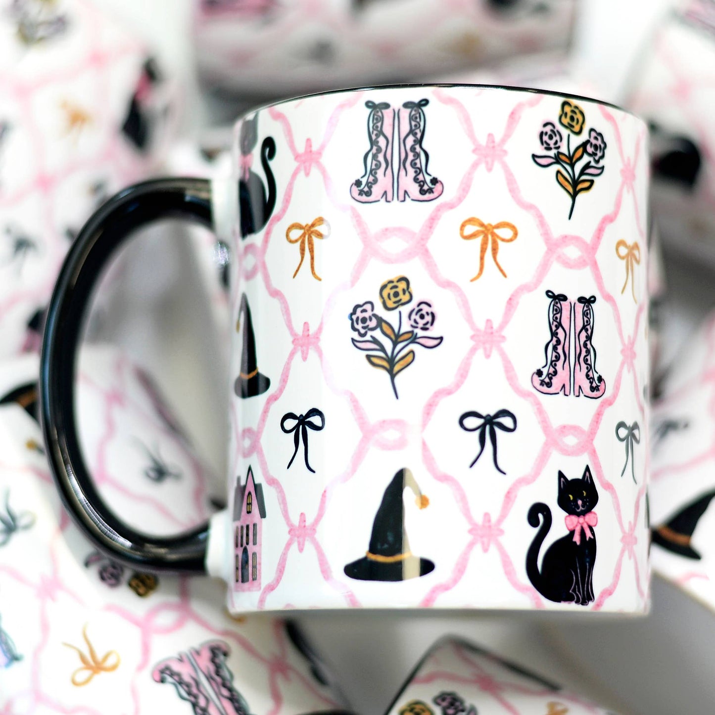 Halloween Coquette Ceramic Mug, Halloween Mug, Mug