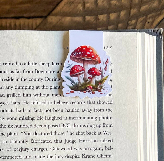 Red Mushroom Trio Magnetic Bookmark